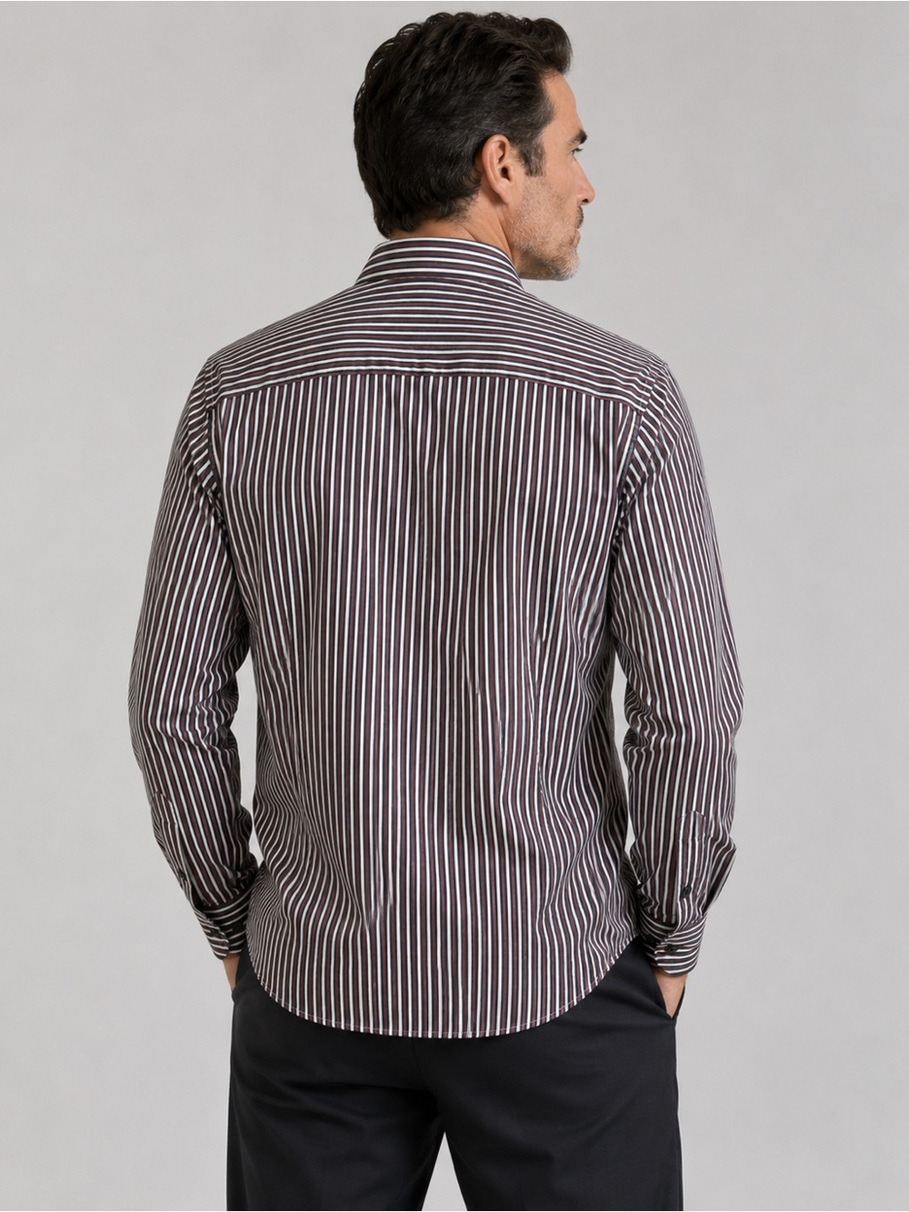 Bugatchi Men’s Dress Shirt 16, 35 Classic Fit Striped L - Picture 4 of 7